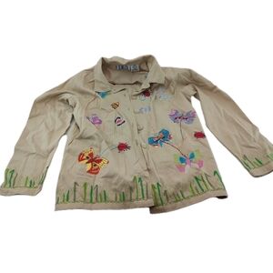 Bfa Classics Size Small Hand Stitched Butterfly Decorated Shirt One Of A Kind